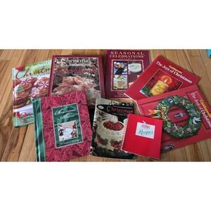 Lot of 9 Vtg Christmas Cookbooks Southern Living, Guideposts, Good Housekeeping